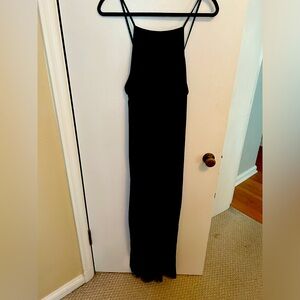 Soft cotton, black maxi dress